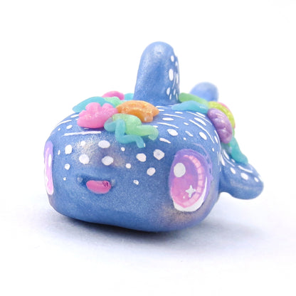 Seashell Blue Whale Shark Figurine - Polymer Clay Ocean Collection