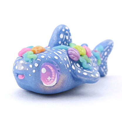 Seashell Blue Whale Shark Figurine - Polymer Clay Ocean Collection