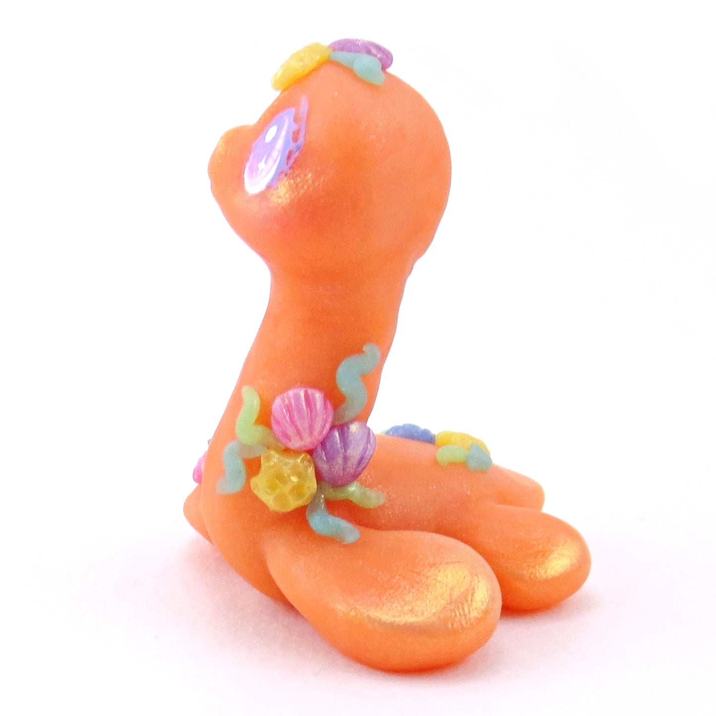 Seashell Nessie Figurine - Polymer Clay Ocean Collection