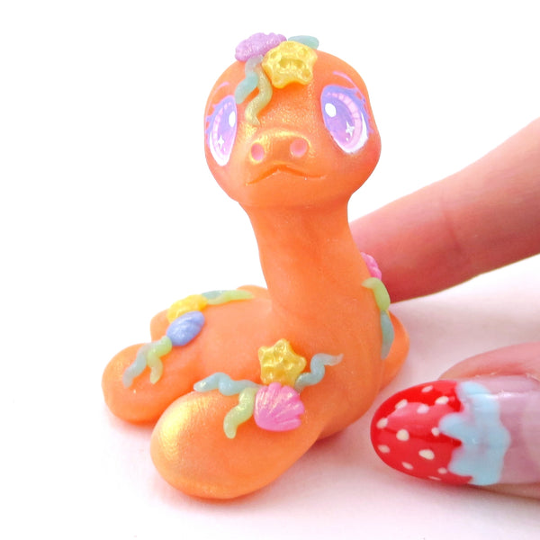 Seashell Nessie Figurine - Polymer Clay Ocean Collection