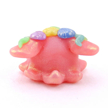 Seashell Pink Dumbo Octopus Figurine - Polymer Clay Ocean Collection