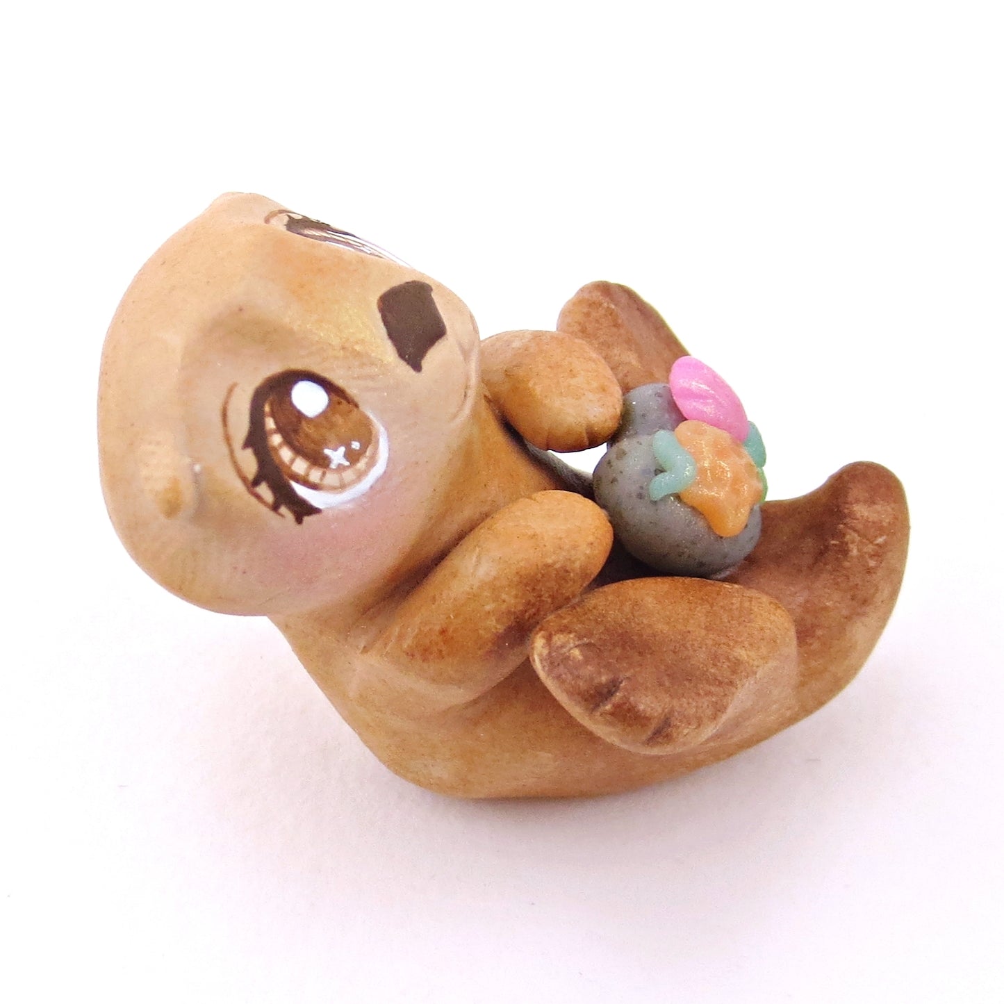 Sitting Otter Figurine - Polymer Clay Ocean Collection