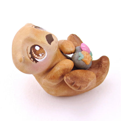 Sitting Otter Figurine - Polymer Clay Ocean Collection