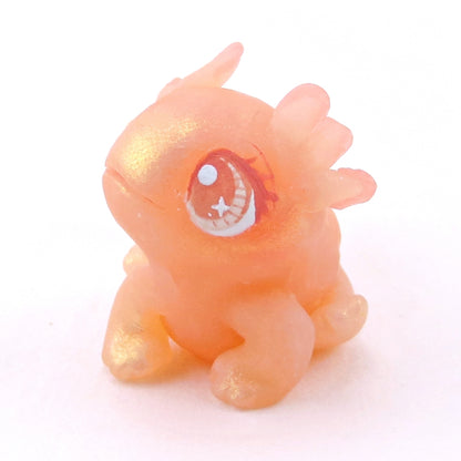 Sitting Pink Axolotl Figurine - Polymer Clay Ocean Collection