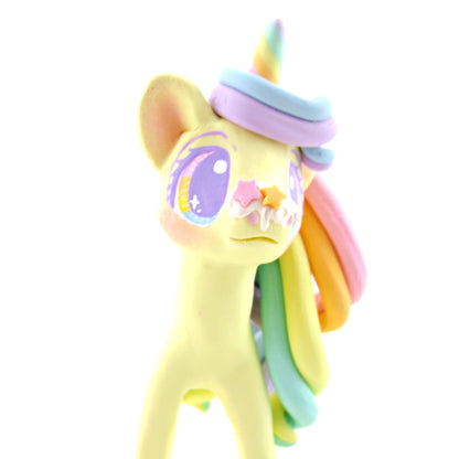 Rainbow Dessert Unicorn Figurine - Polymer Clay Rainbow Animals