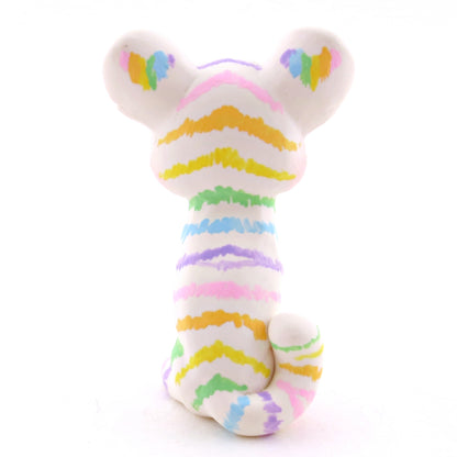 Rainbow Tiger Cub Figurine - Version 1 - Polymer Clay Rainbow Animals