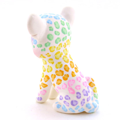 Rainbow Leopard Cub Figurine - Version 2 - Polymer Clay Rainbow Animals