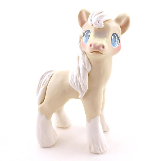 Palomino Clydesdale Figurine - Polymer Clay Spring Animal Collection