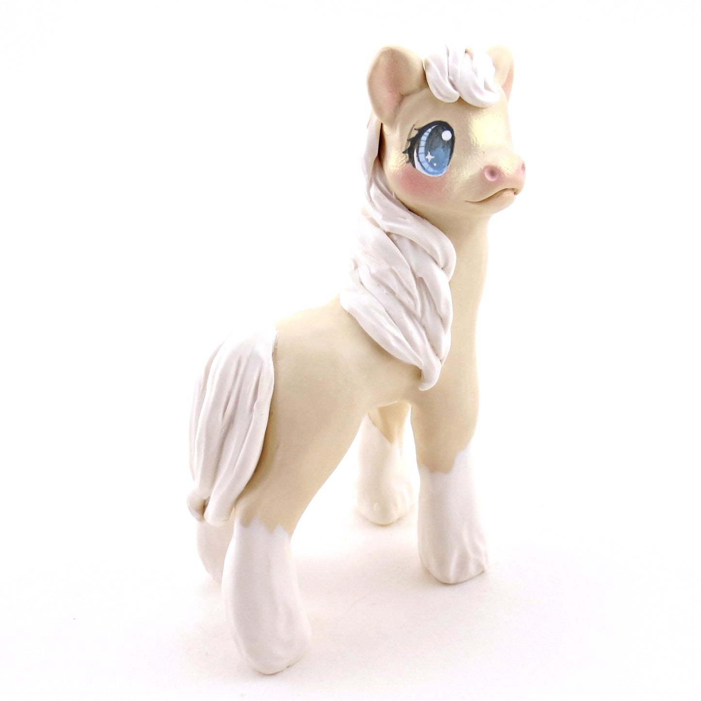 Palomino Clydesdale Figurine - Polymer Clay Spring Animal Collection