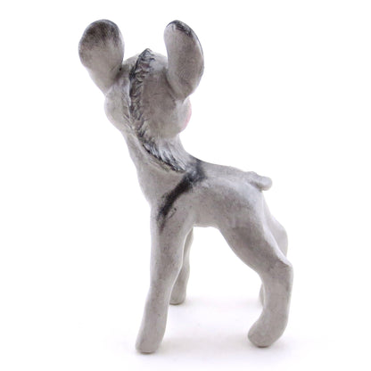 Grey Donkey Figurine - Polymer Clay Spring Animal Collection