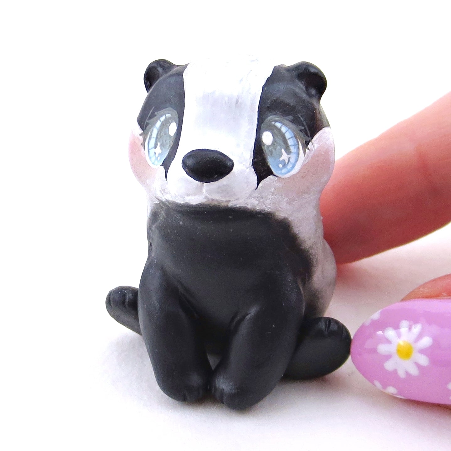 Badger Figurine - Polymer Clay Spring Animal Collection