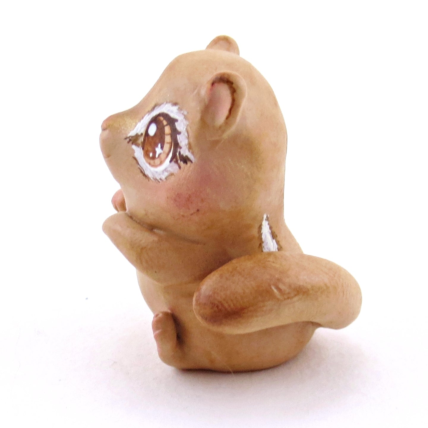 Brown-Eyed Chipmunk Figurine - Polymer Clay Spring Animal Collection