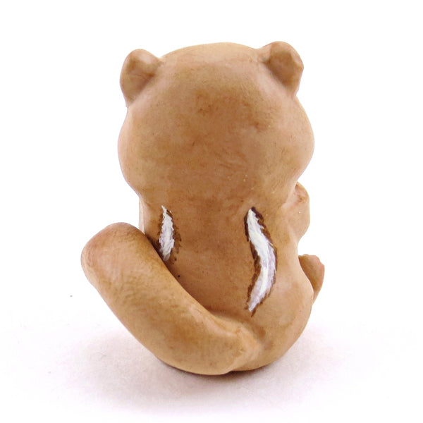 Brown-Eyed Chipmunk Figurine - Polymer Clay Spring Animal Collection