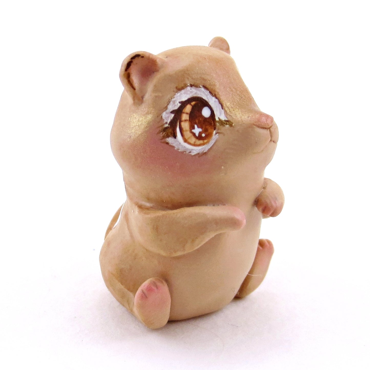 Brown-Eyed Chipmunk Figurine - Polymer Clay Spring Animal Collection