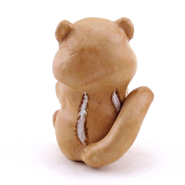 Green-Eyed Chipmunk Figurine - Polymer Clay Spring Animal Collection