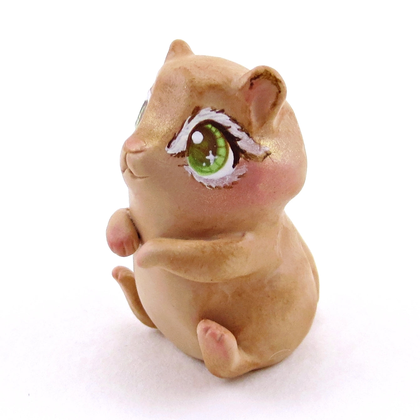 Green-Eyed Chipmunk Figurine - Polymer Clay Spring Animal Collection