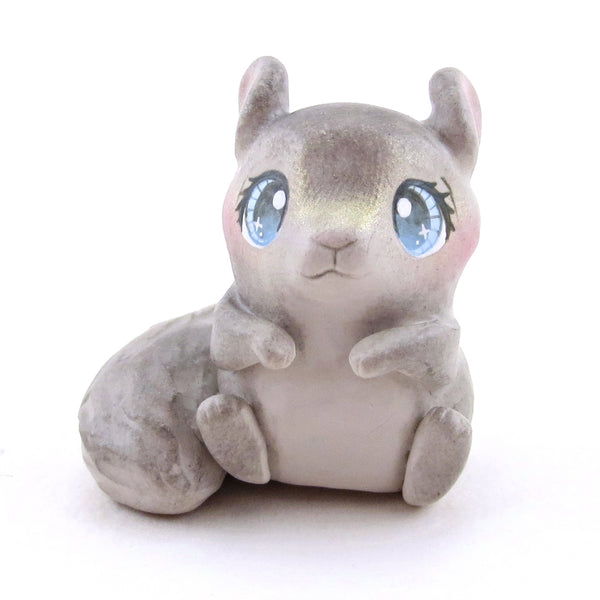 Grey Squirrel Figurine - Polymer Clay Spring Animal Collection