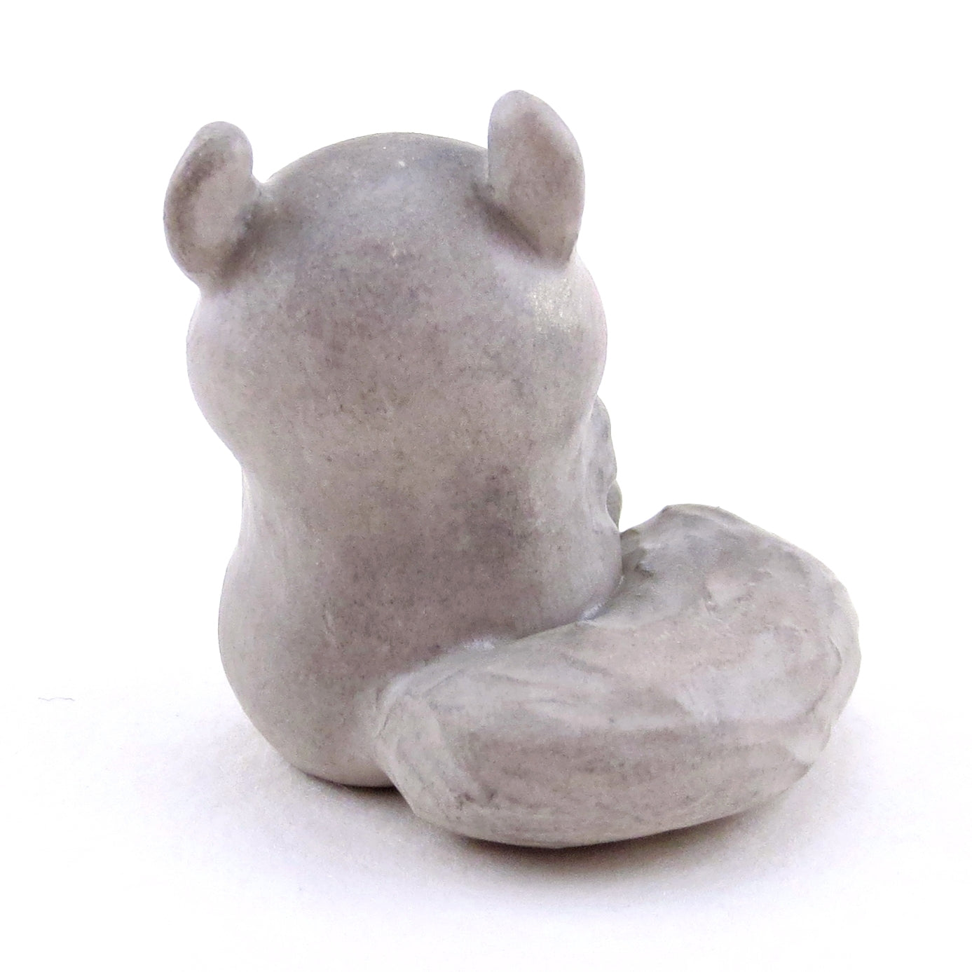 Grey Squirrel Figurine - Polymer Clay Spring Animal Collection