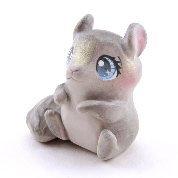 Grey Squirrel Figurine - Polymer Clay Spring Animal Collection
