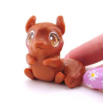 Red Squirrel Figurine - Polymer Clay Continents Collection