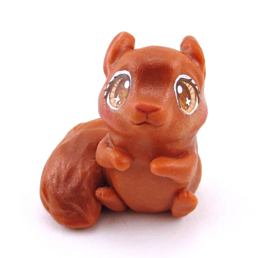 Red Squirrel Figurine - Polymer Clay Spring Animal Collection