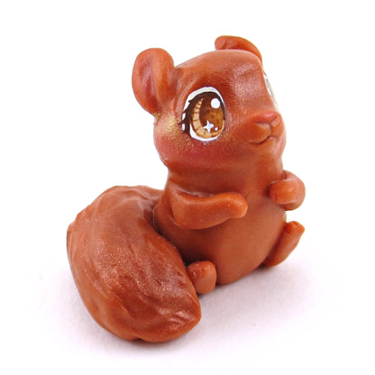 Red Squirrel Figurine - Polymer Clay Spring Animal Collection