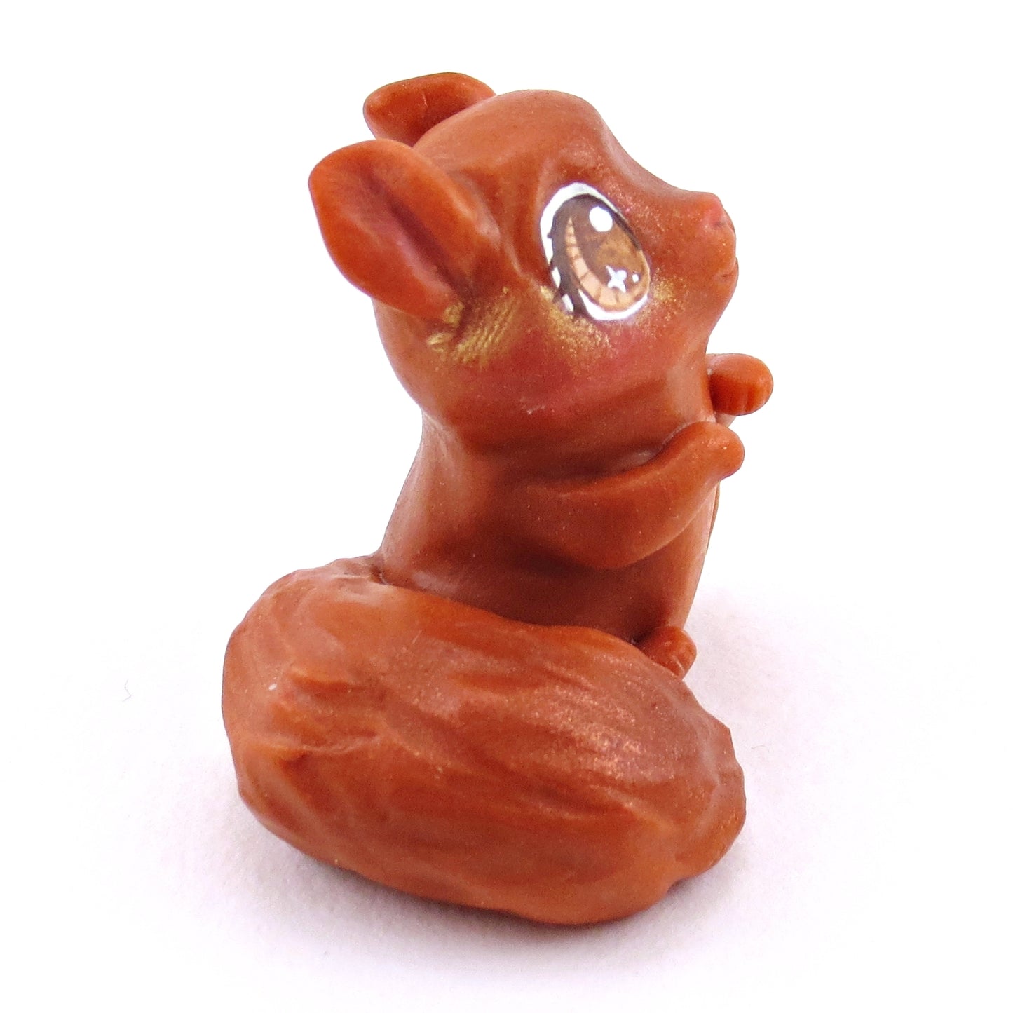 Red Squirrel Figurine - Polymer Clay Spring Animal Collection