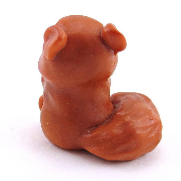 Red Squirrel Figurine - Polymer Clay Spring Animal Collection