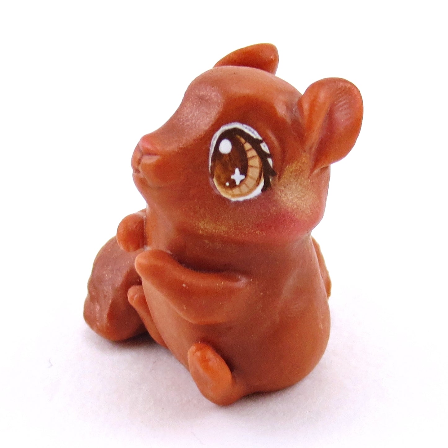 Red Squirrel Figurine - Polymer Clay Spring Animal Collection