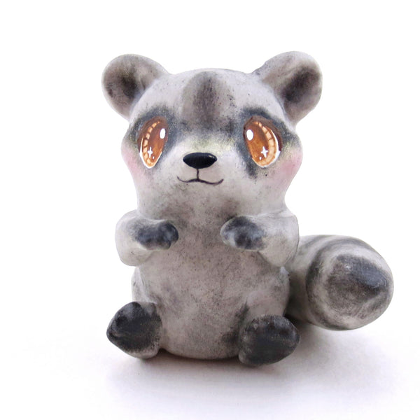 Little Raccoon Figurine - Polymer Clay Spring Animal Collection