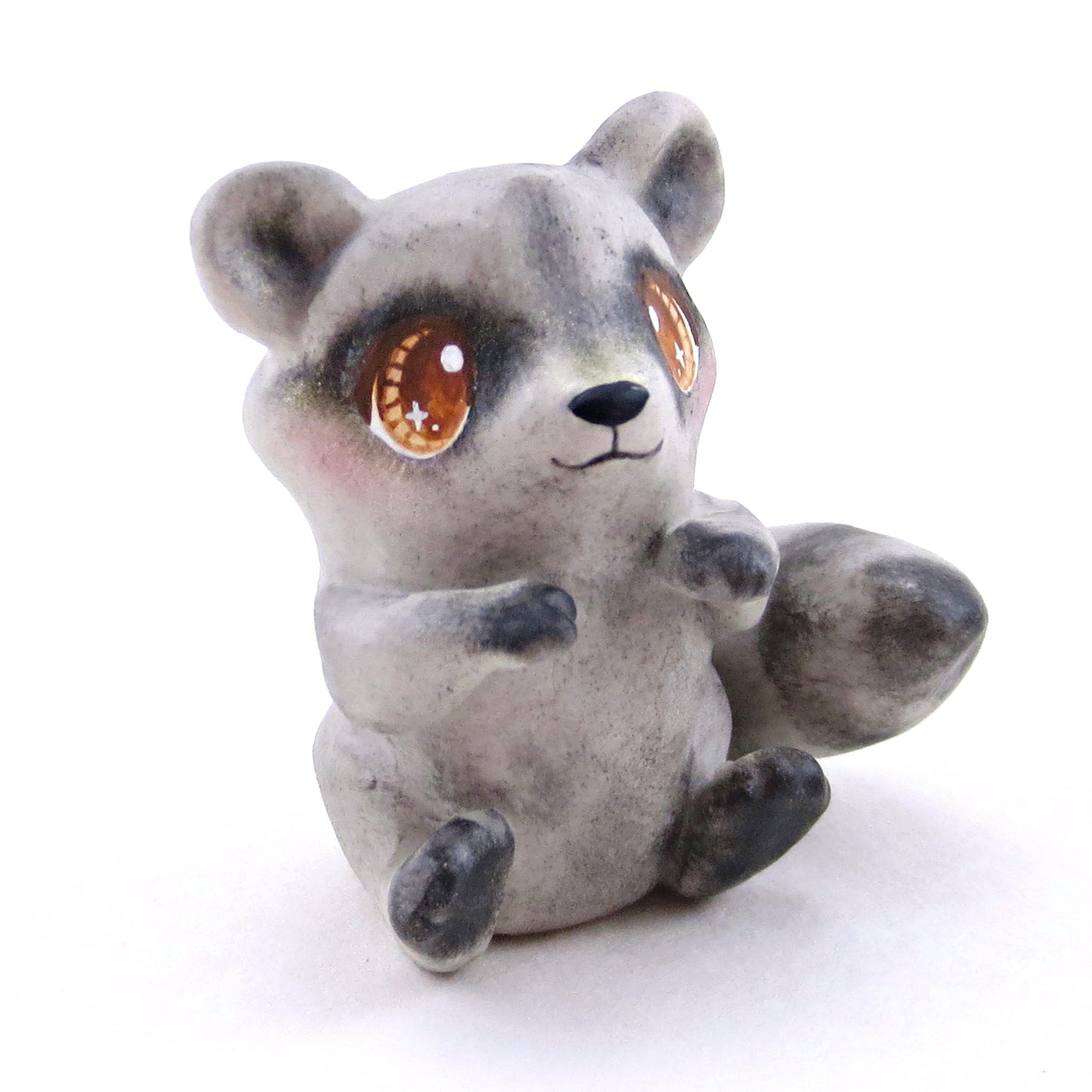 Little Raccoon Figurine - Polymer Clay Spring Animal Collection