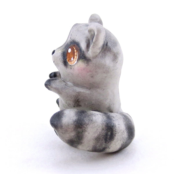 Little Raccoon Figurine - Polymer Clay Spring Animal Collection