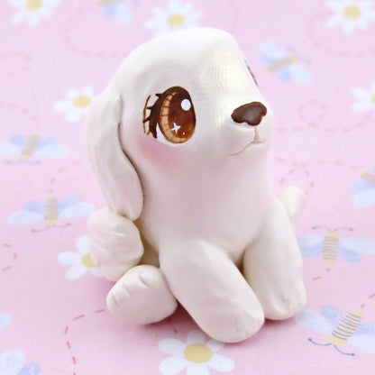 Great Pyrenees Farm Dog Figurine - Polymer Clay Spring Animal Collection