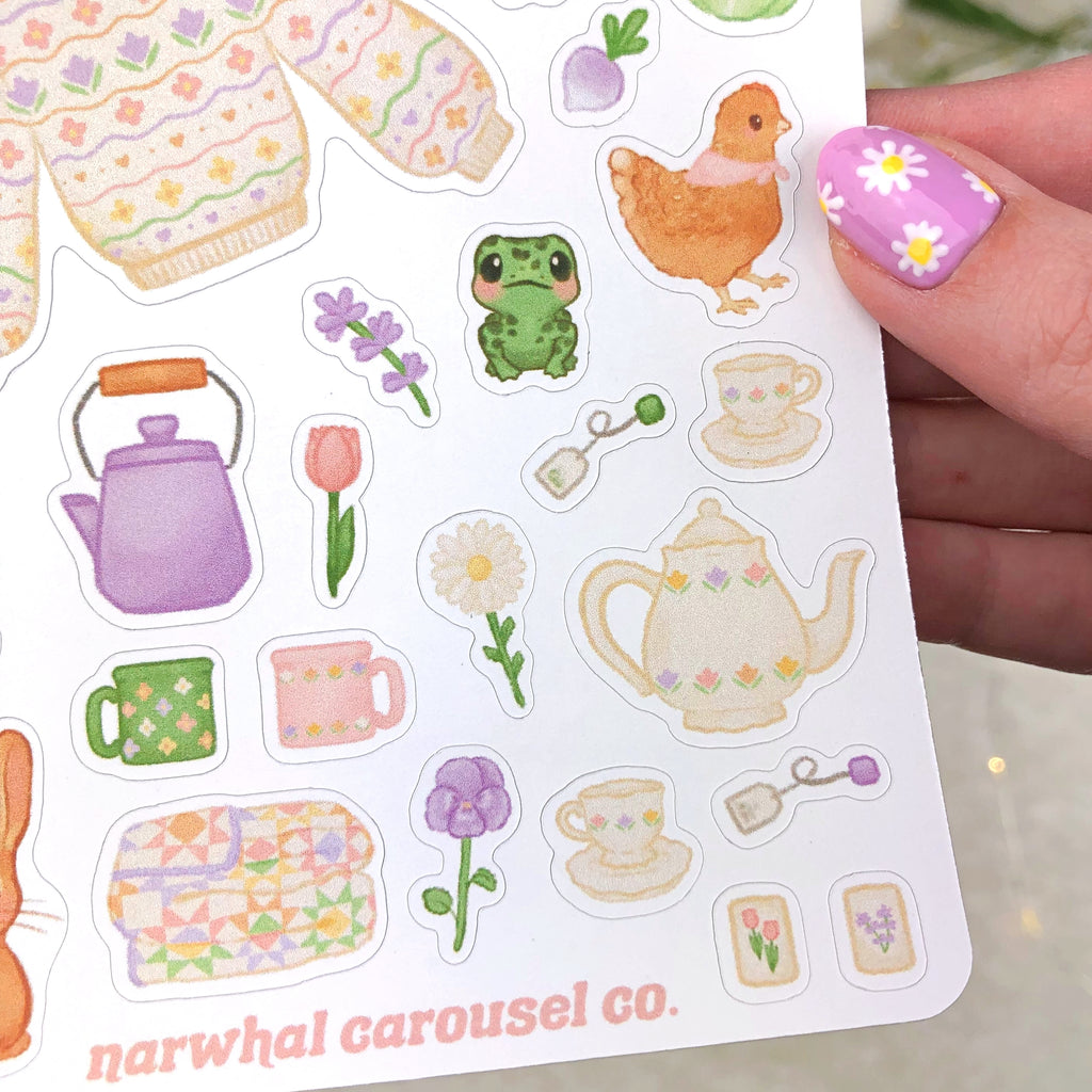 Cottagecore Easter Sticker Sheet – Narwhal Carousel Co.