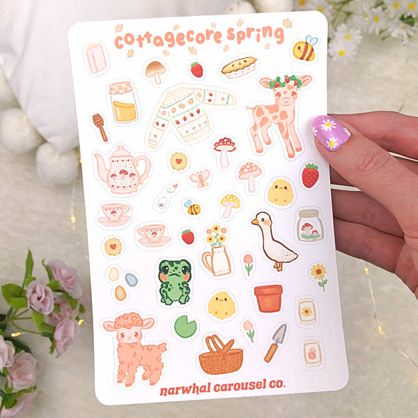 Cottagecore Spring Sticker Sheet