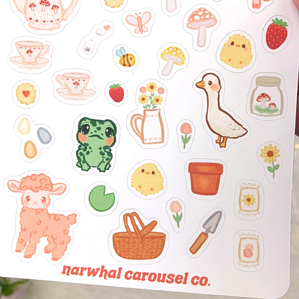 Cottagecore Spring Sticker Sheet – Narwhal Carousel Co.