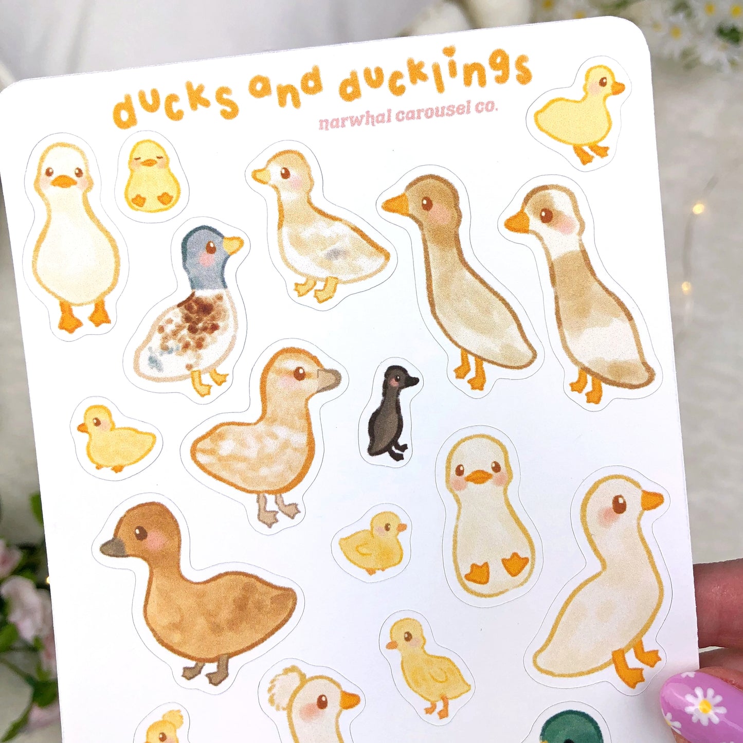 Ducks and Ducklings Sticker Sheet