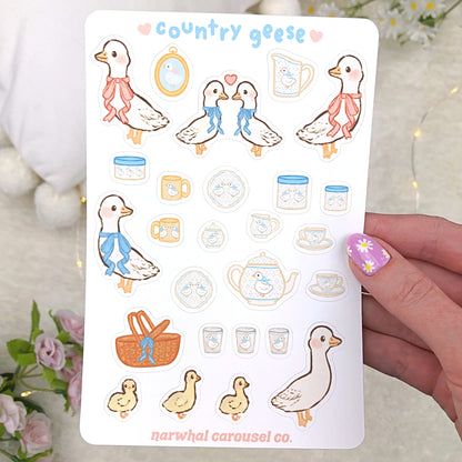 Country Geese Sticker Sheet