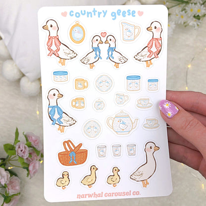 Country Geese Sticker Sheet