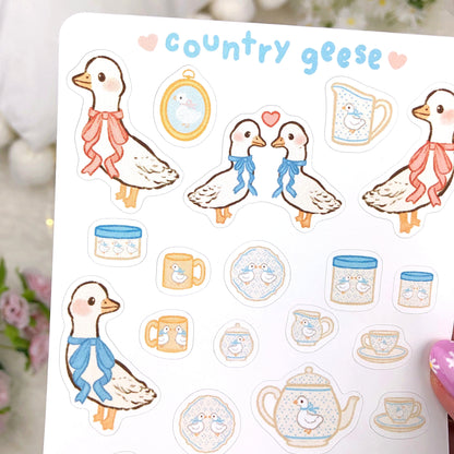 Country Geese Sticker Sheet