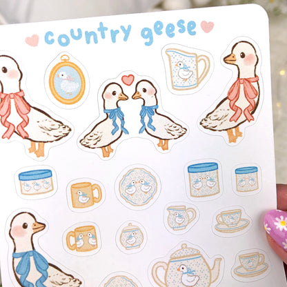 Country Geese Sticker Sheet