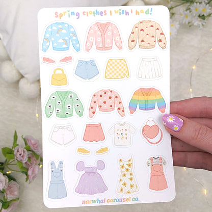 Spring Clothes I Wish I Had Sticker Sheet