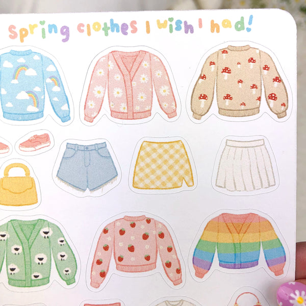 Spring Clothes I Wish I Had Sticker Sheet