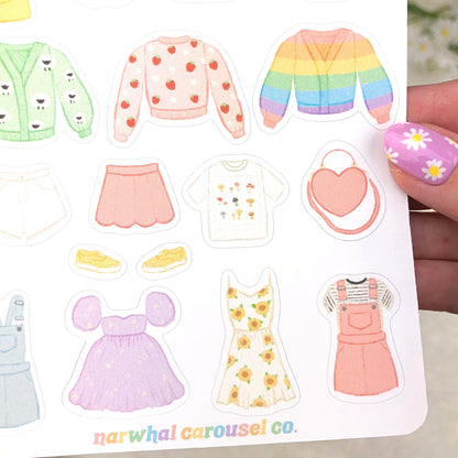 Spring Clothes I Wish I Had Sticker Sheet