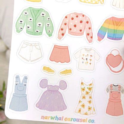 Spring Clothes I Wish I Had Sticker Sheet