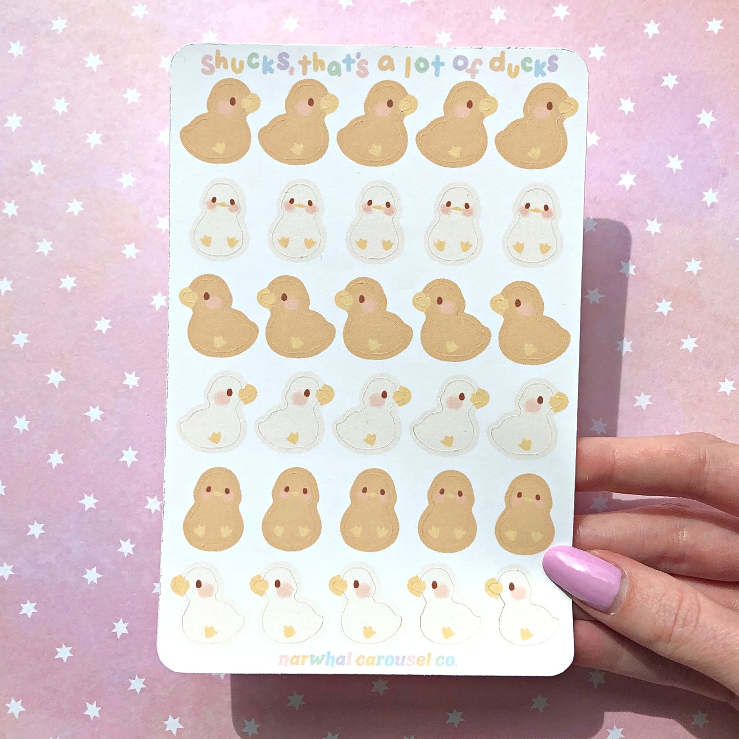 "Shucks That's a Lot of Ducks" Sticker Sheet