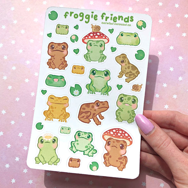 Froggie Friends Frog Sticker Sheet