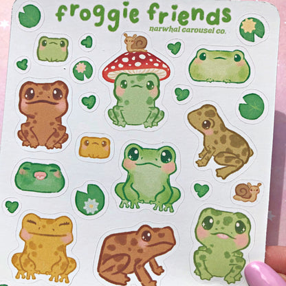 Froggie Friends Frog Sticker Sheet