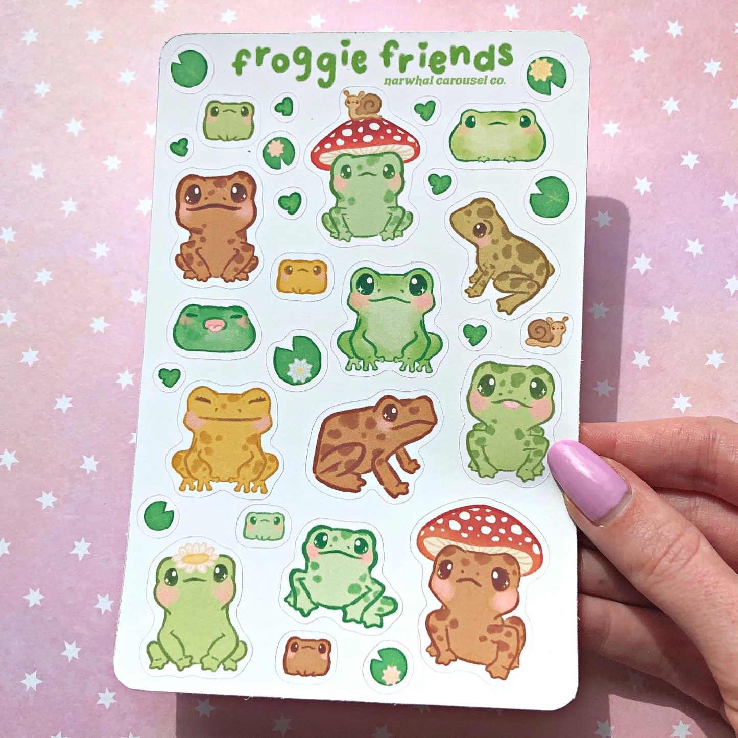 Froggie Friends Frog Sticker Sheet