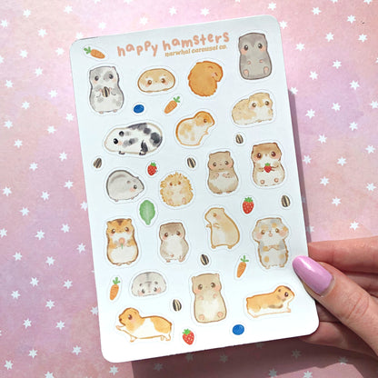 Happy Hamsters Sticker Sheet